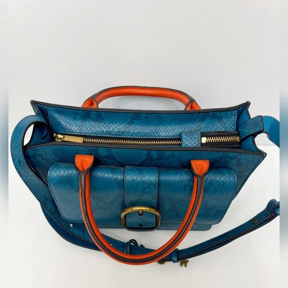 Fossil Blue and Green Satchel Bag - Picture 7 of 13